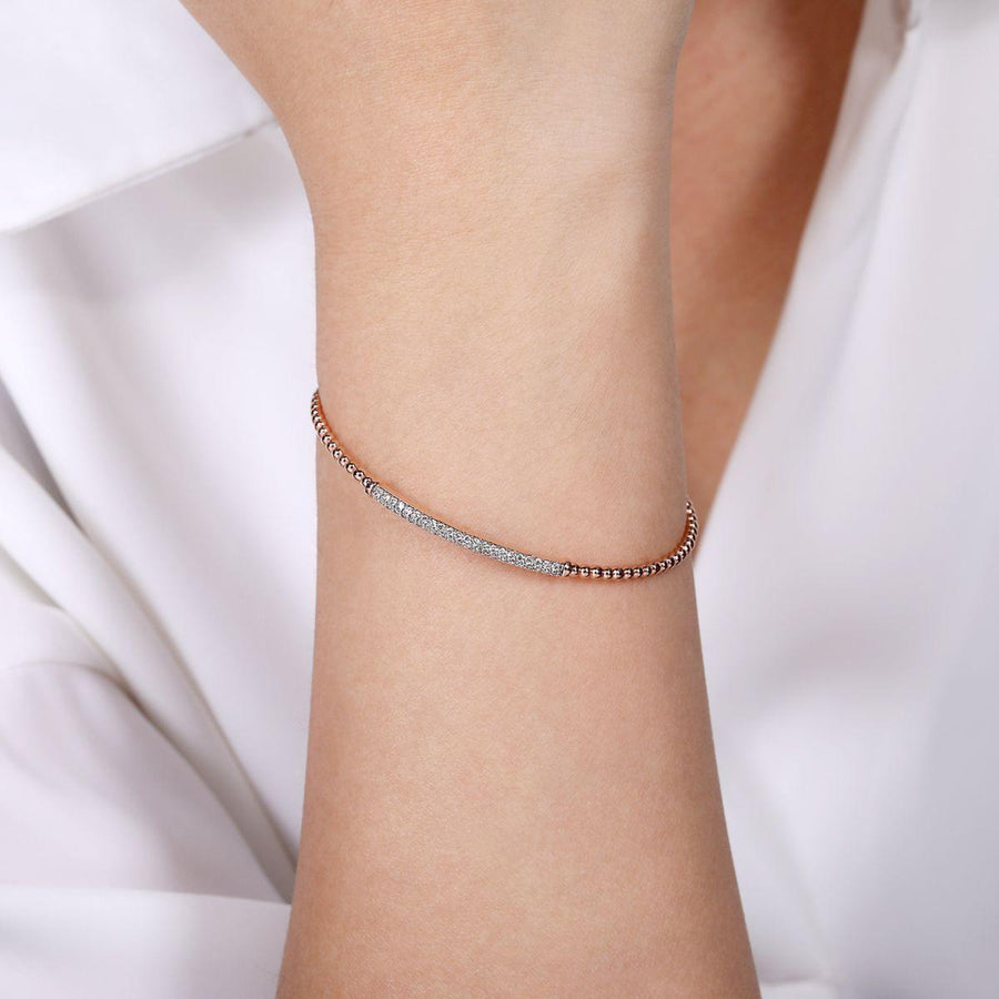 Gabriel & Co. Bujukan Split Cuff Bracelet with Diamond Pavé Bar - BG4262-62K45JJ