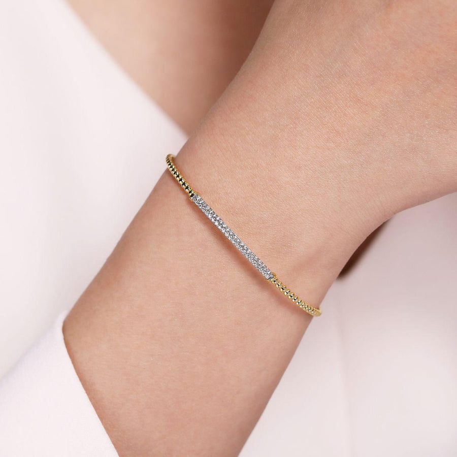 Gabriel & Co. Bujukan Split Cuff Bracelet with Diamond Pavé Bar - BG4262-62Y45JJ