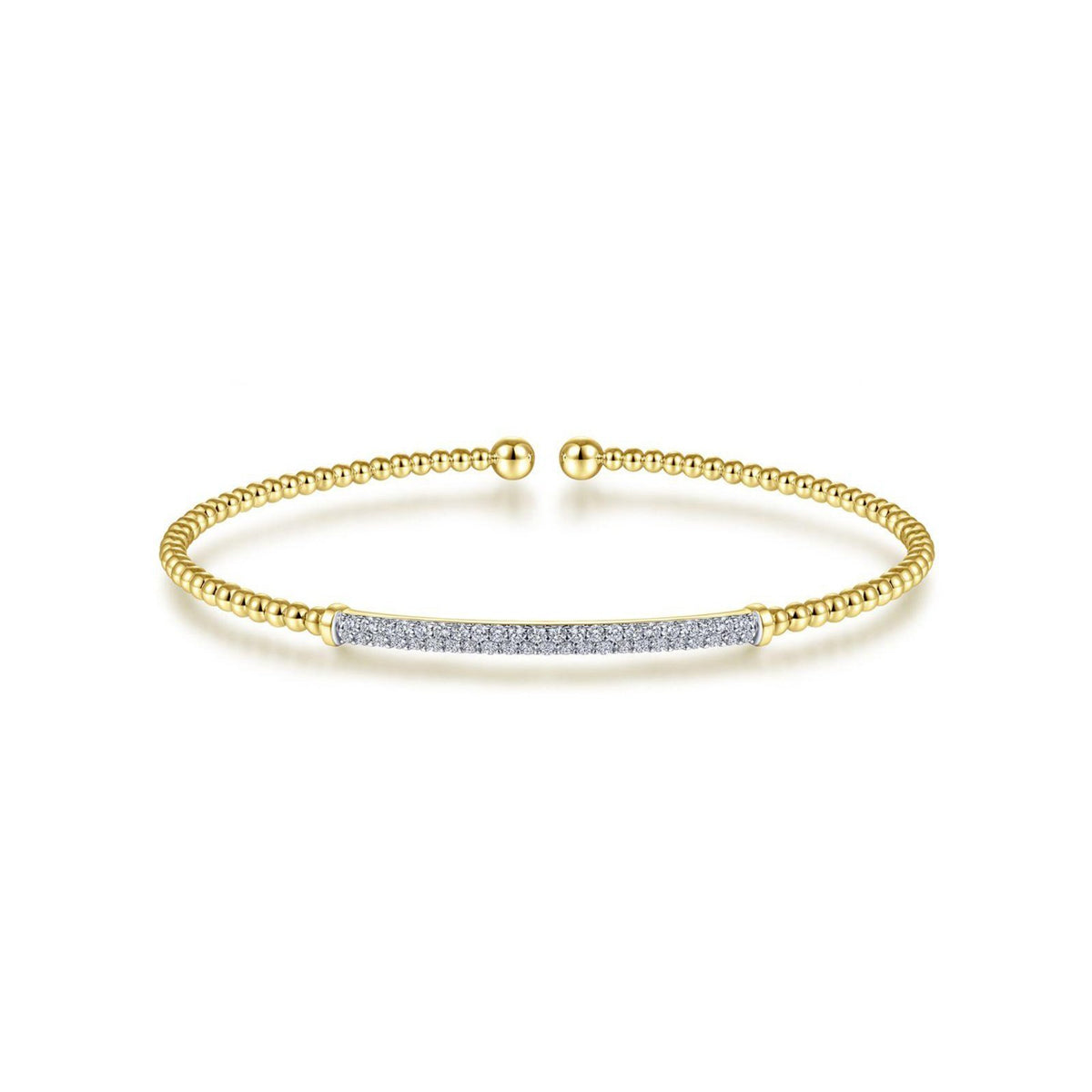Gabriel & Co. Bujukan Split Cuff Bracelet with Diamond Pavé Bar - BG4262-62Y45JJ