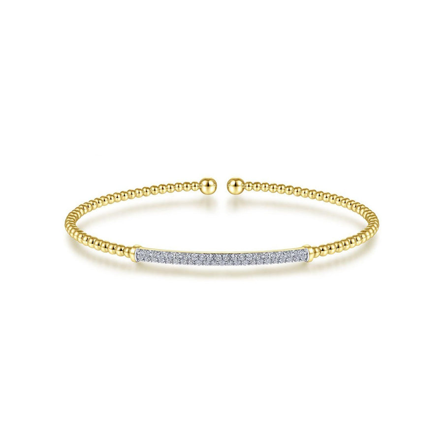 Gabriel & Co. Bujukan Split Cuff Bracelet with Diamond Pavé Bar - BG4262-62Y45JJ