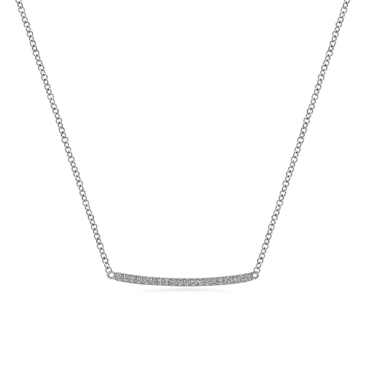 Gabriel & Co. Curved Diamond Bar Necklace - NK5986W45JJ