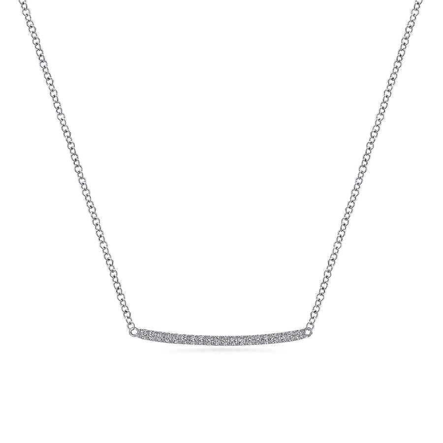 Gabriel & Co. Curved Diamond Bar Necklace - NK5986W45JJ
