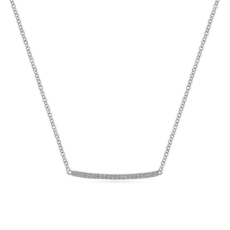 Gabriel & Co. Curved Diamond Bar Necklace-Gabriel & Co. Curved Diamond Bar Necklace - NK5986W45JJ