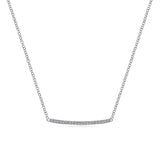 Gabriel & Co. Curved Diamond Bar Necklace - NK5986W45JJ