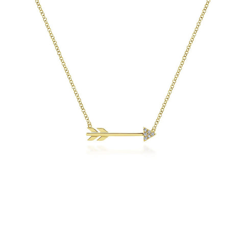 Gabriel & Co. Diamond Arrow Necklace-Gabriel & Co. Diamond Arrow Necklace - NK5448Y45JJ