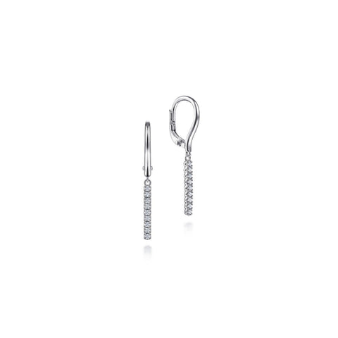 Gabriel & Co. Diamond Bar Drop Leverback Earrings - EG14028W45JJ