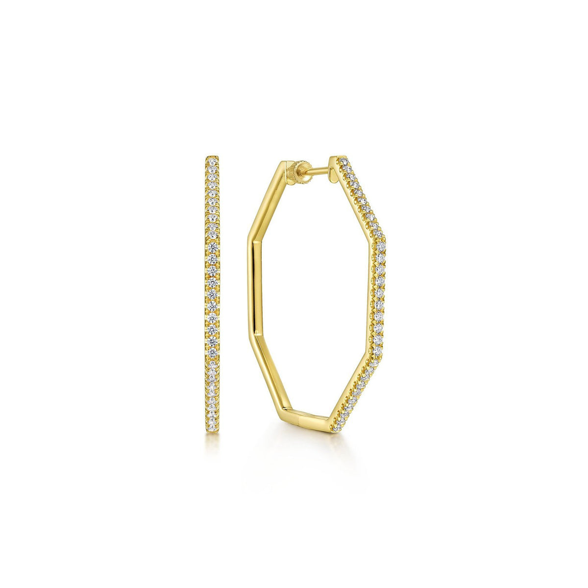 Gabriel & Co. Diamond Classic Hoop Earrings - EG14516Y45JJ