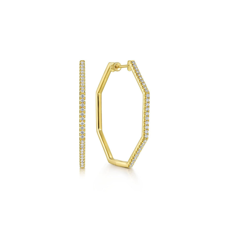 Gabriel & Co. Diamond Classic Hoop Earrings - EG14516Y45JJ