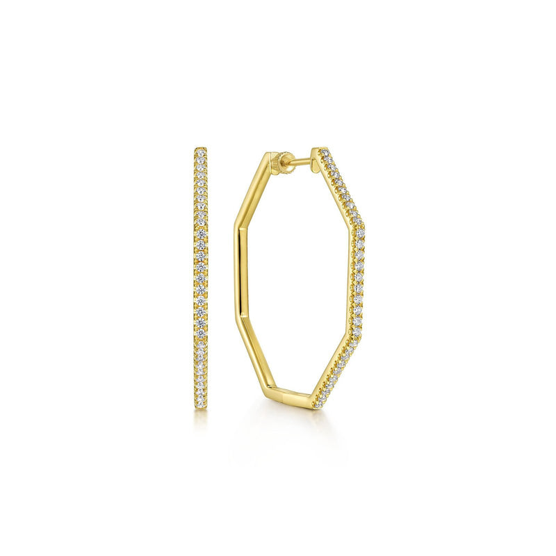 Gabriel & Co. Diamond Classic Hoop Earrings-Gabriel & Co. Diamond Classic Hoop Earrings - EG14516Y45JJ