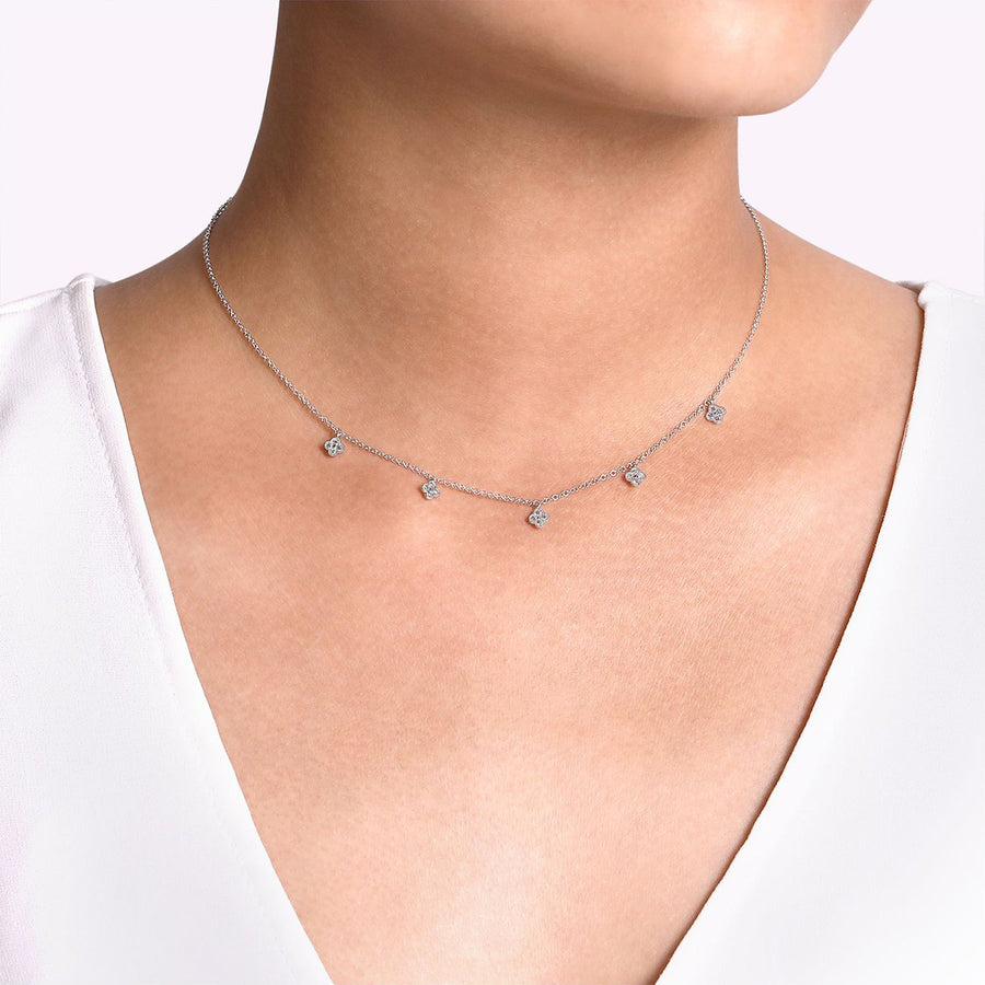 Gabriel & Co. Diamond Clover Necklace - NK6591W45JJ