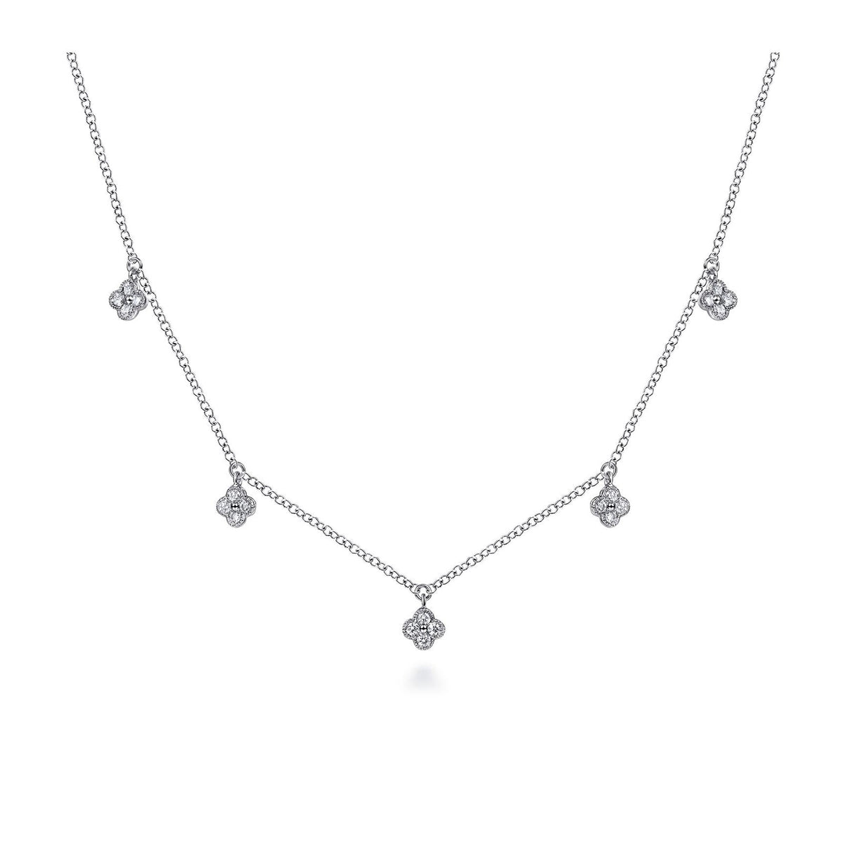 Gabriel & Co. Diamond Clover Necklace - NK6591W45JJ