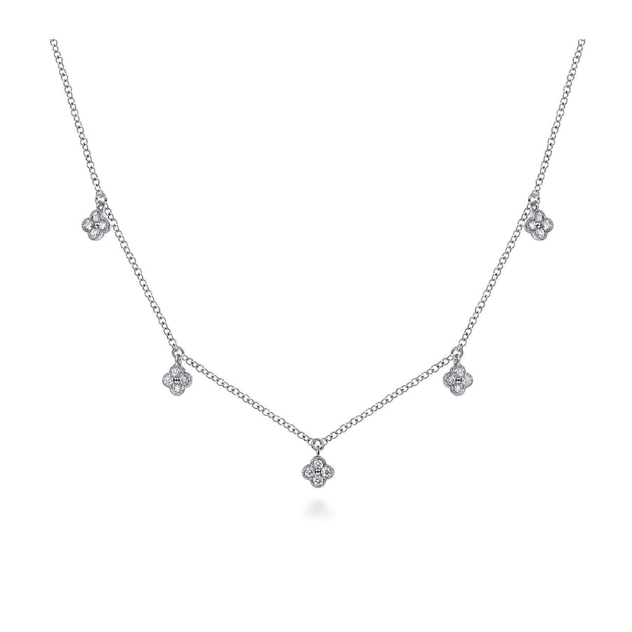 Gabriel & Co. Diamond Clover Necklace - NK6591W45JJ