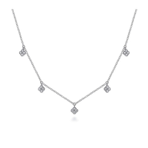 Gabriel & Co. Diamond Clover Necklace-Gabriel & Co. Diamond Clover Necklace - NK6591W45JJ