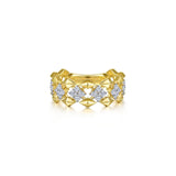 Gabriel & Co. Diamond Cluster Station Wide Ring-Gabriel & Co. Diamond Cluster Station Wide Ring - LR51937Y45JJ