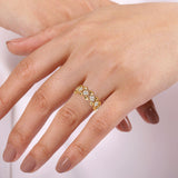 Gabriel & Co. Diamond Cluster Station Wide Ring-Gabriel & Co. Diamond Cluster Station Wide Ring - LR51937Y45JJ