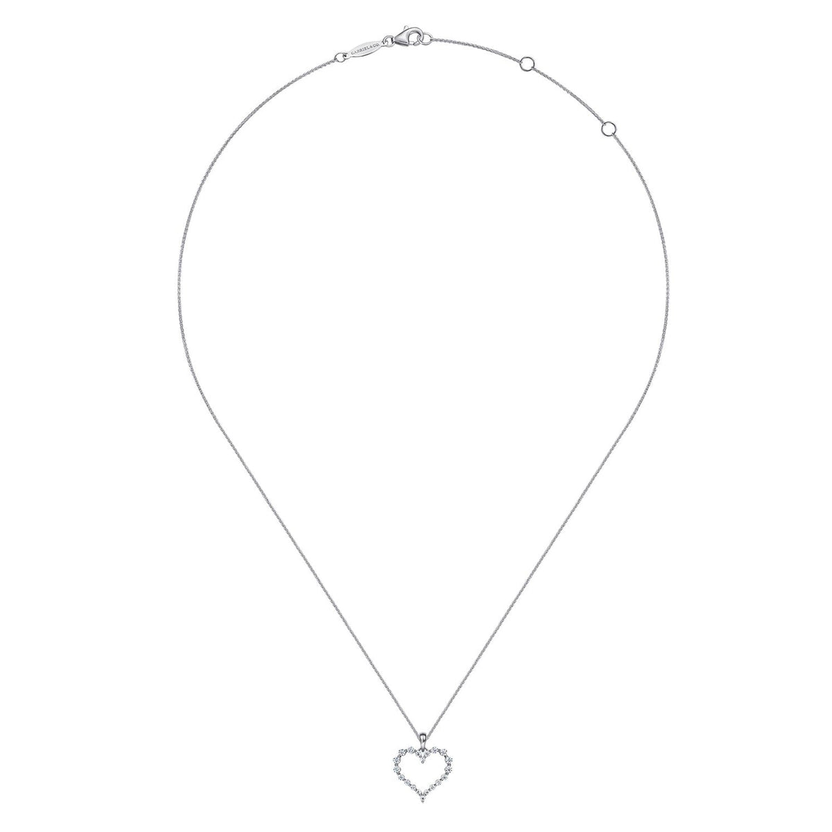 Gabriel & Co. Diamond Heart Pendant Necklace - NK6759W45JJ