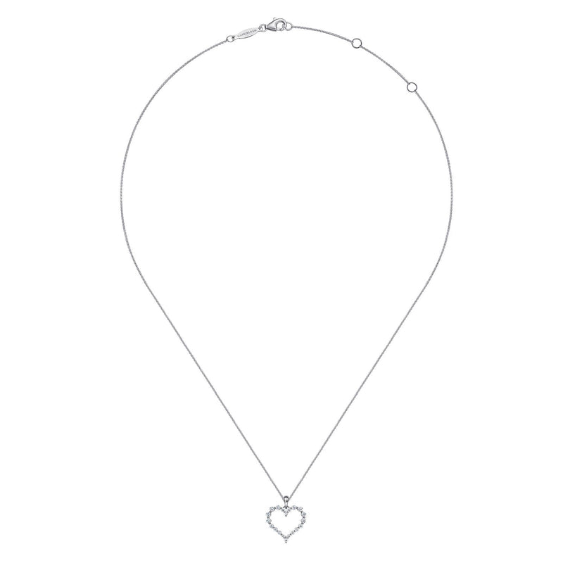 Gabriel & Co. Diamond Heart Pendant Necklace-Gabriel & Co. Diamond Heart Pendant Necklace - NK6759W45JJ