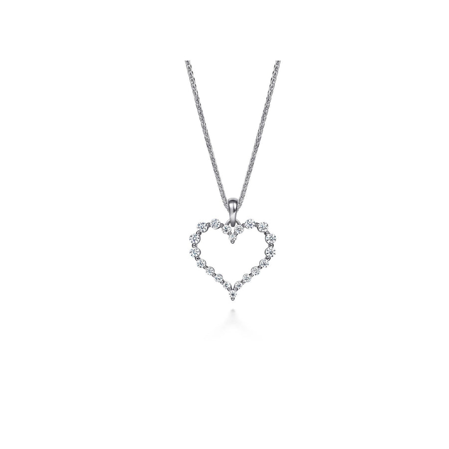 Gabriel & Co. Diamond Heart Pendant Necklace - NK6759W45JJ