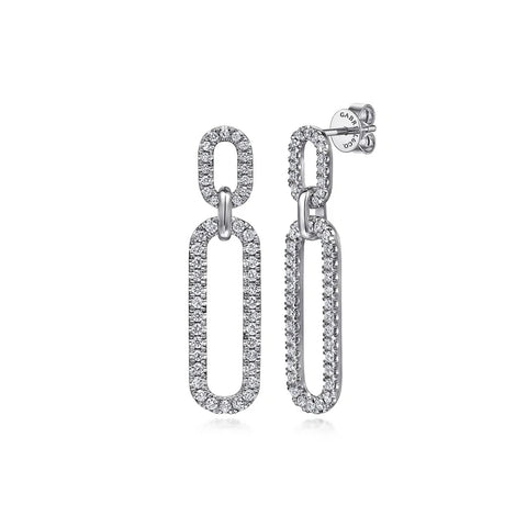 Gabriel & Co. Diamond Link Chain Drop Earrings - EG15094W45JJ