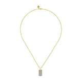 Gabriel & Co. Diamond Pavé Dog Tag Necklace-Gabriel & Co. Diamond Pavé Dog Tag Necklace - NK6842-18Y45JJ