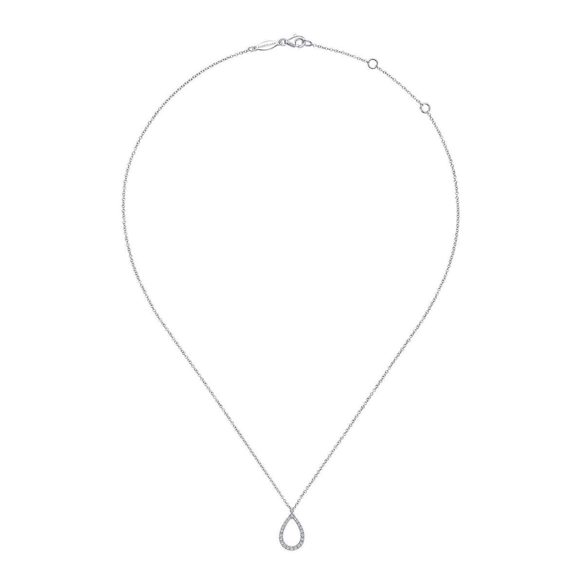 Gabriel & Co. Diamond Teardrop Pendant Necklace - NK6134W45JJ