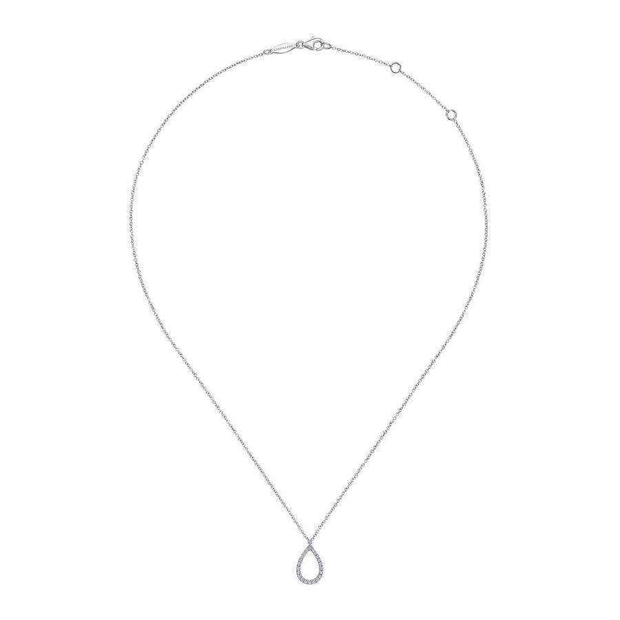 Gabriel & Co. Diamond Teardrop Pendant Necklace - NK6134W45JJ