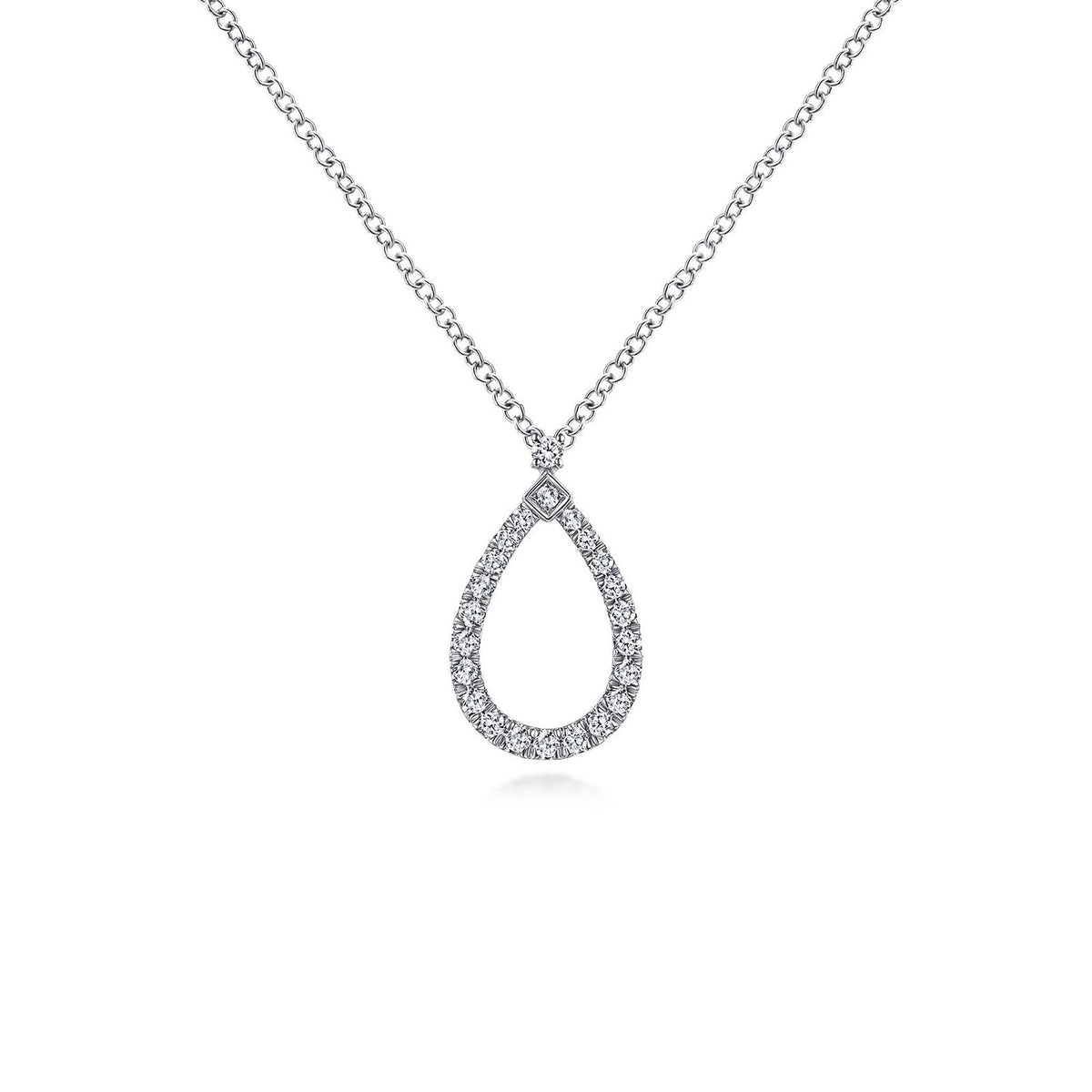 Gabriel & Co. Diamond Teardrop Pendant Necklace - NK6134W45JJ
