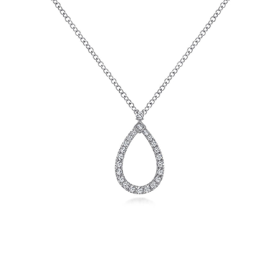 Gabriel & Co. Diamond Teardrop Pendant Necklace - NK6134W45JJ