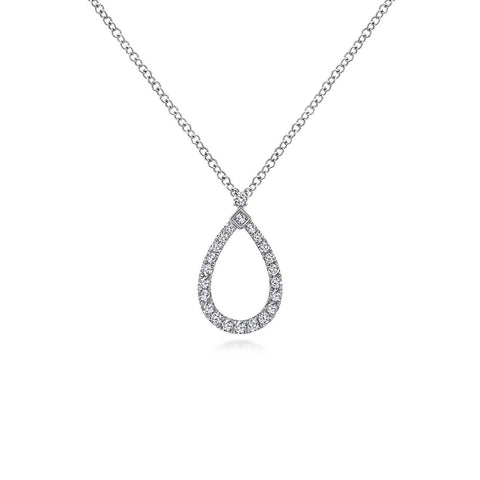 Gabriel & Co. Diamond Teardrop Pendant Necklace - NK6134W45JJ