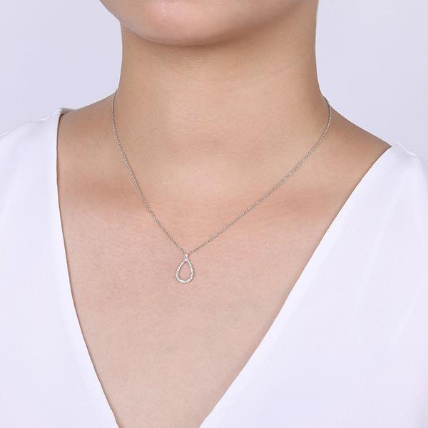 Gabriel & Co. Diamond Teardrop Pendant Necklace - NK6134W45JJ
