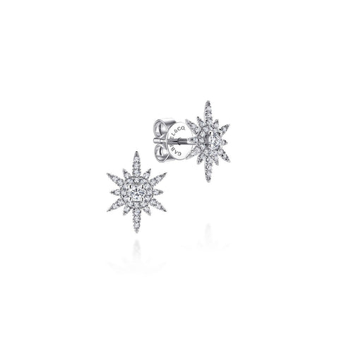 Gabriel & Co. Elongated Diamond Starburst Earrings-Gabriel & Co. Elongated Diamond Starburst Earrings - EG12956W45JJ