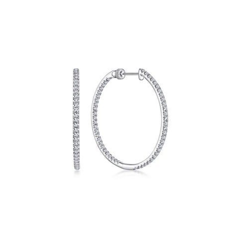 Gabriel & Co. French Pavé 30mm Round Inside Out Diamond Hoop Earrings-Gabriel & Co. French Pavé 30mm Round Inside Out Diamond Hoop Earrings - EG13466W45JJ