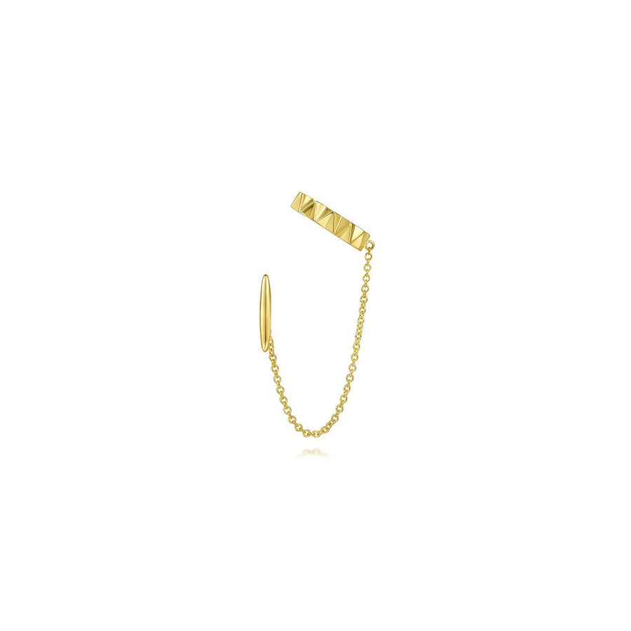 Gabriel & Co. Geometric Bar and Chain Drop Single Stud and Ear Cuff - EGS14463Y4JJJ