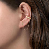 Gabriel & Co. Geometric Bar and Chain Drop Single Stud and Ear Cuff-Gabriel & Co. Geometric Bar and Chain Drop Single Stud and Ear Cuff - EGS14463Y4JJJ