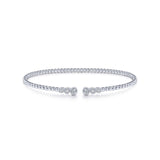 Gabriel & Co. Gold Bujukan Bead Splt Cuff Bracelet with Bezel Set Diamonds-Gabriel & Co. Gold Bujukan Bead Splt Cuff Bracelet with Bezel Set Diamonds - BG4120-62W45JJ.S575