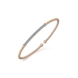 Gabriel & Co. Gold Bujukan Split Cuff Bracelet with Diamond Pavé Bar-Gabriel & Co. Gold Bujukan Split Cuff Bracelet with Diamond Pavé Bar - BG4262-62K45JJ.S600