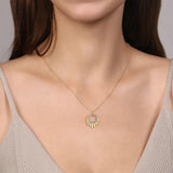 Gabriel & Co. Gold Diamond Cut Texture Pendant Necklace - NK7261Y45JJ