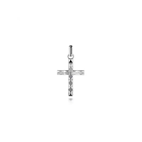 Gabriel & Co. Gold Faceted Cross Pendant-Gabriel & Co. Gold Faceted Cross Pendant - PCM6538W4JJJ