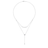 Gabriel & Co. Layered Curved Bar and Diamond Drop Y Necklace-Gabriel & Co. Layered Curved Bar and Diamond Drop Y Necklace - NK5806W45JJ