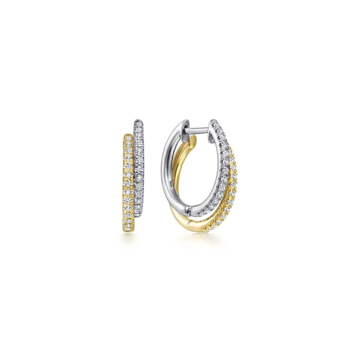 Gabriel & Co. Layered Diamond Huggies - EG13839M45JJ