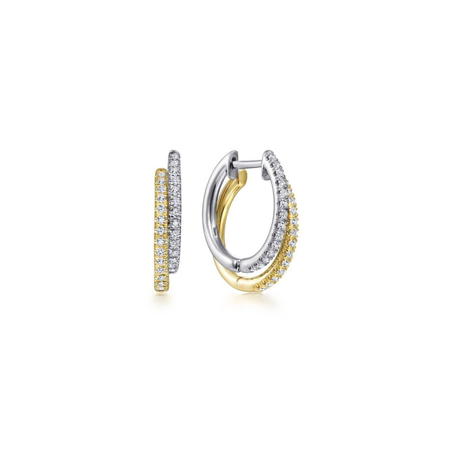 Gabriel & Co. Layered Diamond Huggies - EG13839M45JJ