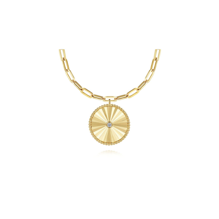 Gabriel & Co. Medallion Necklace - NK6841-18Y45JJ