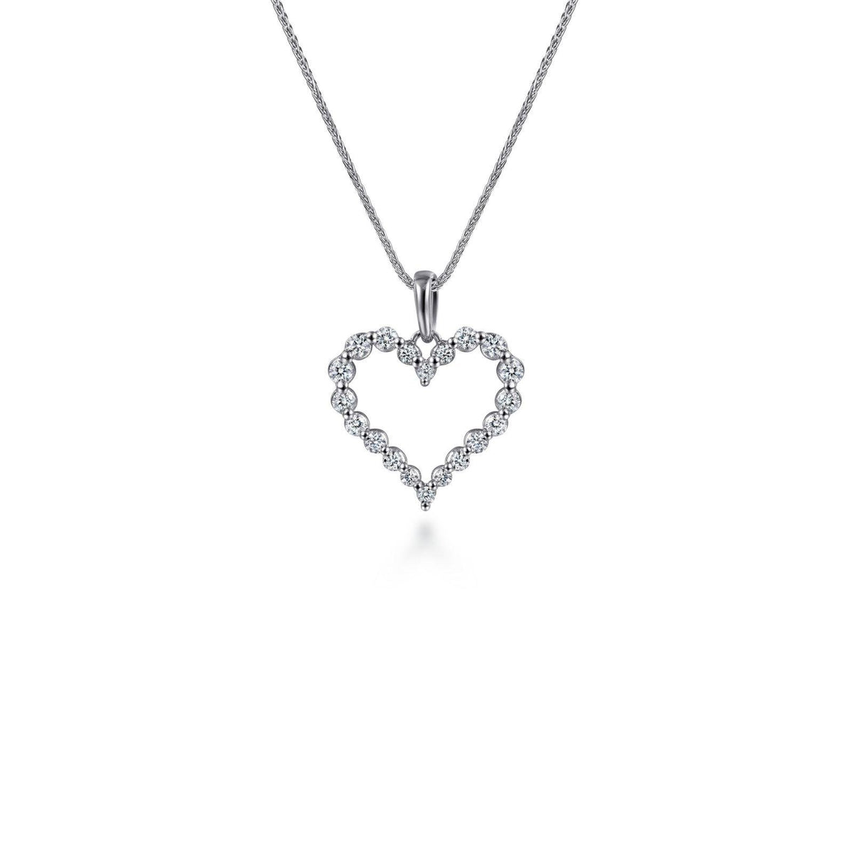 Gabriel & Co. Open Heart Diamond Pendant Necklace - NK1844W45JJ