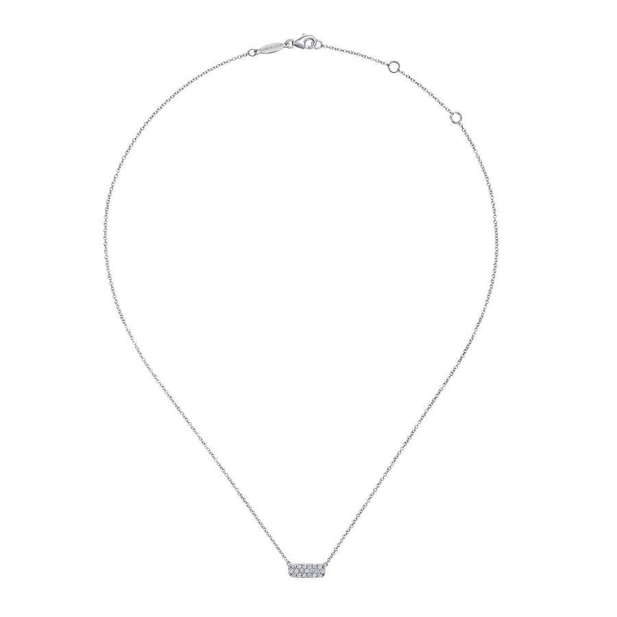 Gabriel & Co. Pave Diamond Bar Necklace - NK4943W45JJ