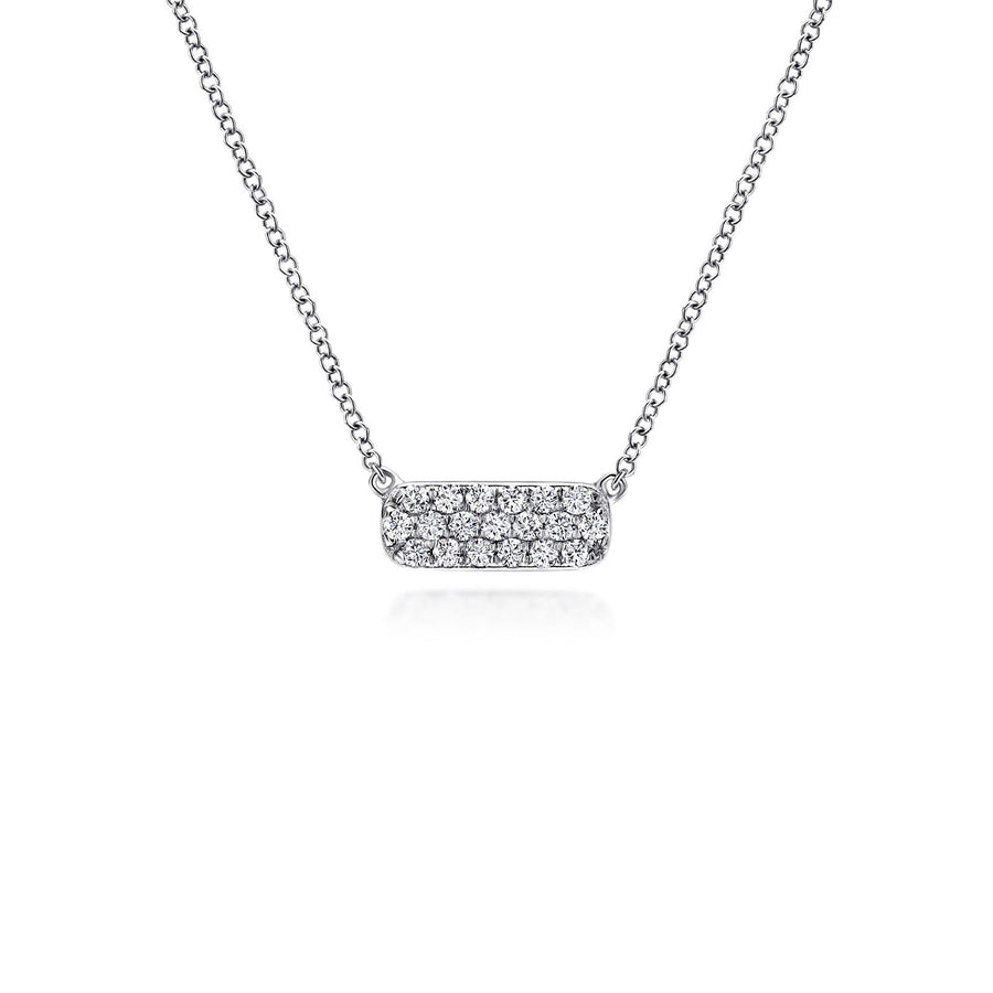 Gabriel & Co. Pave Diamond Bar Necklace - NK4943W45JJ