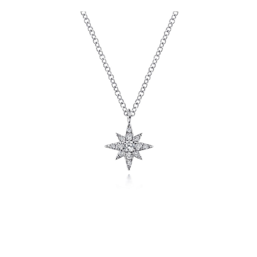 Gabriel & Co. Pavé Diamond Star Pendant Necklace - NK6126W45JJ