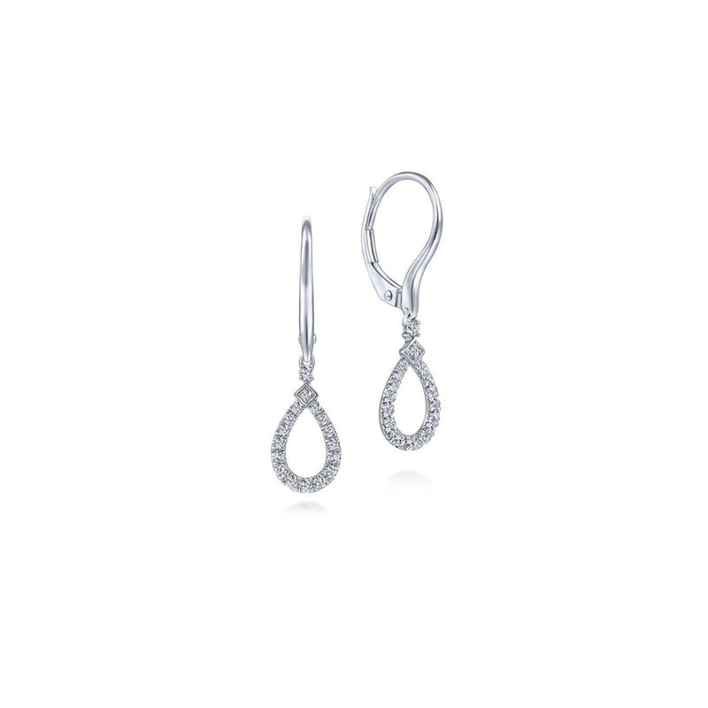 Gabriel & Co. Pear Shaped Diamond Drop Earrings-Gabriel & Co. Pear Shaped Diamond Drop Earrings - EG13759W45JJ