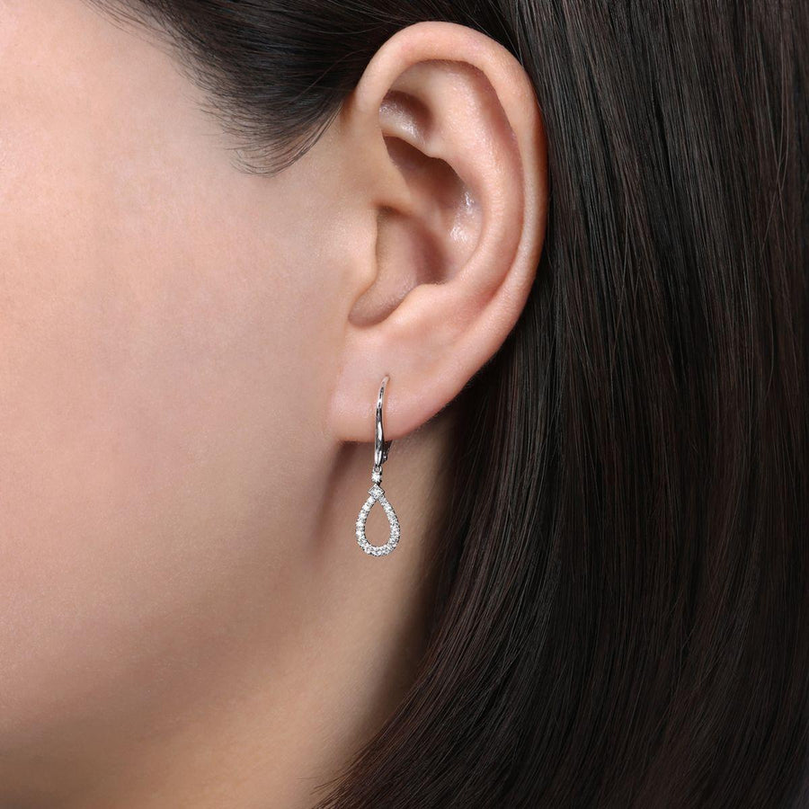 Gabriel & Co. Pear Shaped Diamond Drop Earrings - EG13759W45JJ