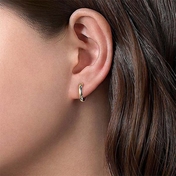 Gabriel & Co. Plain Gold Hoop Huggie Earrings - EG14008Y4JJJ