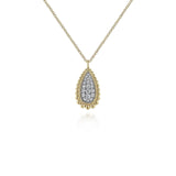 Gabriel & Co. Teardrop Diamond Pave Pendant Necklace-Gabriel & Co. Teardrop Diamond Pave Pendant Necklace - NK6357Y45JJ